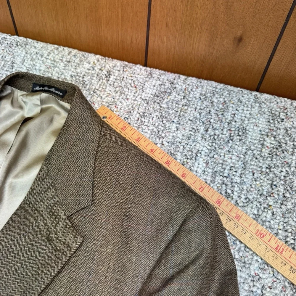 Lauren Ralph Lauren Macy's Blazer Mens 42L Check Wool Brown